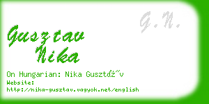 gusztav nika business card